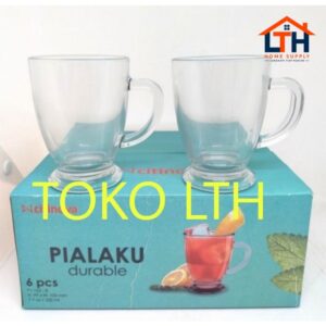 6 PCS CANGKIR GELAS GAGANG MUG KOPI TEH BELING KACA PIALAKU 220 ML CITINOVA
