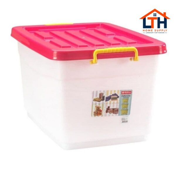CONTAINER BOX 50 LITER  / KOTAK WAGON CONTAINER RODA 50 LITER VC15 LION STAR VC-15