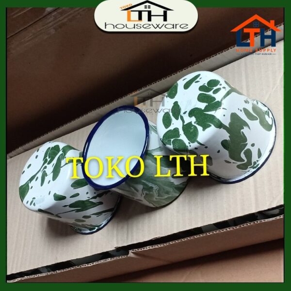 PER 6 PCS CANGKIR JADUL LURIK BLIRIK BLURIK / GELAS KALENG PANCI SENG ENAMEL