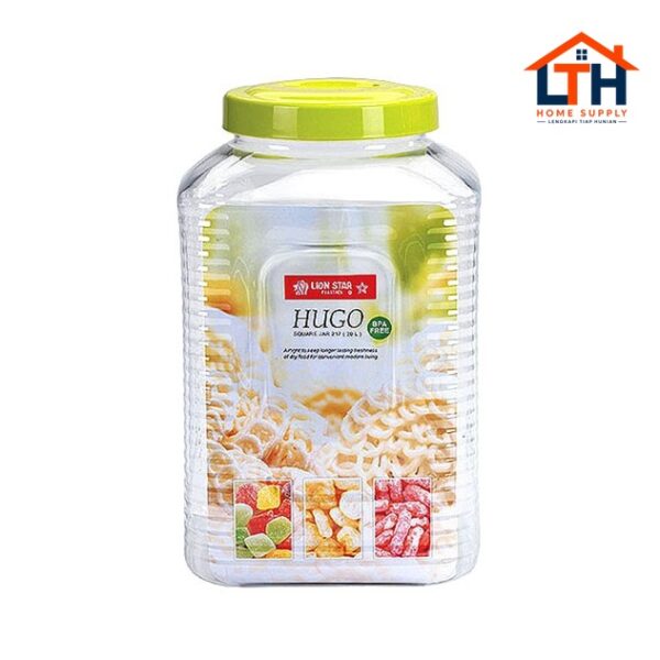 Toples Segi Hugo Square Jar 20L  217 PP-67 Lion Star