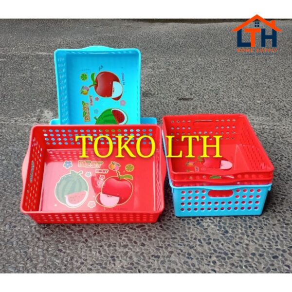 2-995-1.jpg KERANJANG KOTAK PARCEL SEGI PLASTIK SERBAGUNA / WADAH TEMPAT BASKET DOKUMEN SURAT PERSEGI