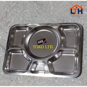FOOD TRAY STAINLESS / NAMPAN SEKAT / KOTAK MAKAN / TEMPAT MAKAN