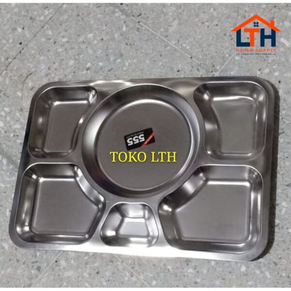 FOOD TRAY STAINLESS / NAMPAN SEKAT / KOTAK MAKAN / TEMPAT MAKAN