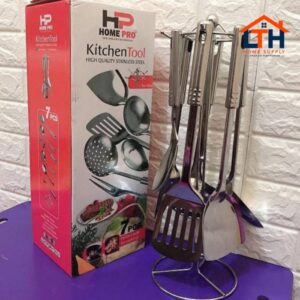 KITCHEN TOOL SET STAINLESS STEEL 7 PCS+RAK HOME PRO / PERALATAN DAPUR
