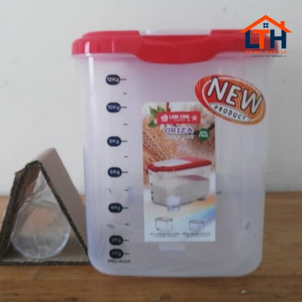 3-157-1.jpg RICE BOX / TEMPAT BERAS / KOTAK SERBAGUNA-ORIZA 12.5 kg LION STAR RB-17