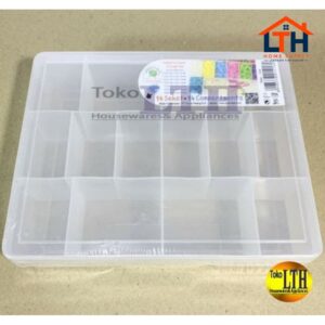 3-163-1.jpg KOTAK PERKAKAS REIKO 1416 SEKAT 14 GREEN LEAF / KOTAK SERBAGUNA / BOX