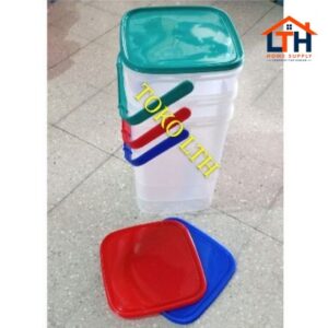 3-172-1.jpg TOPLES JINJING SEGI PLASTIK 6.5 LITER GREEN LEAF ABELLA / WADAH KOTAK MINUMAN SIROP 6.5L