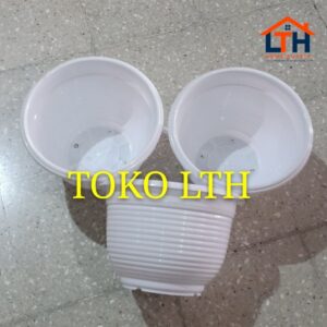 3-230-1.jpg POT PUTIH PLASTIK 30 NEO GOCCIE / POT TANAMAN ULIR / POT BUNGA TAWON