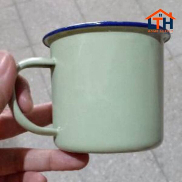 3-24-1.jpg PER 6 PCS CANGKIR KOPI SENG 7 CM POLOS ENAMEL PANCI KALENG GELAS JADUL RRT 7CM