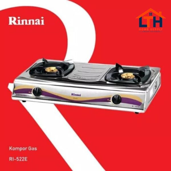 KOMPOR GAS  2 TUNGKU STAINLESS  - RI522E