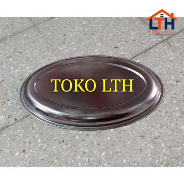 LODOR PIRING SAJI OVAL 30 40CM STAINLESS TEMPAT WADAH SAJI MAKANAN