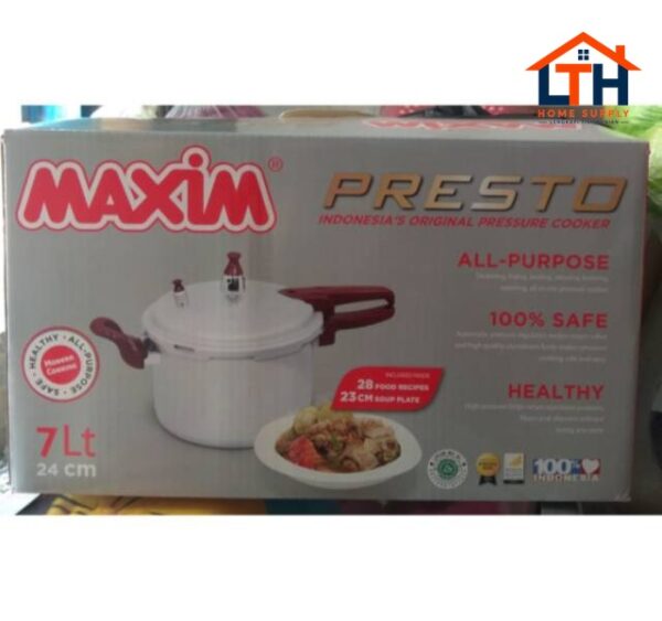 3-279-1.jpg PANCI PRESTO MAXIM 7 LITER 24 CM PRESSURE COOKER 7 LTR 24CM