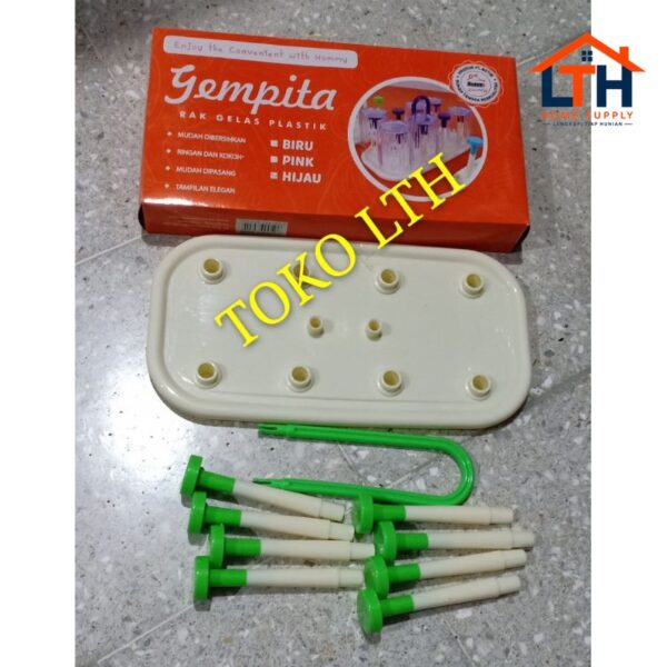 3-284-1.jpg RAK TEMPAT GELAS BERDIRI PLASTIK HOMMY 5400 GEMPITA GLASS STAND JINJING