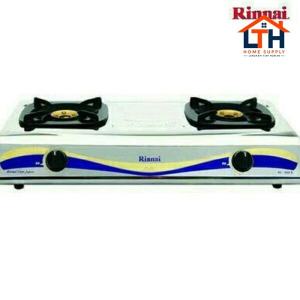 KOMPOR GAS RINNAI 2 TUNGKU STAINLESS - RI 522 E SNI