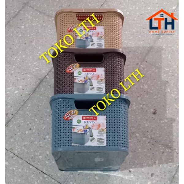 3-298-1.jpg REVO STORAGE 10 LITER CA13 KOTAK BOX WADAH PENYIMPANAN SERBAGUNA TUTUP CA 13 LION STAR / CONTAINER BOX / KERANJANG TUTUP