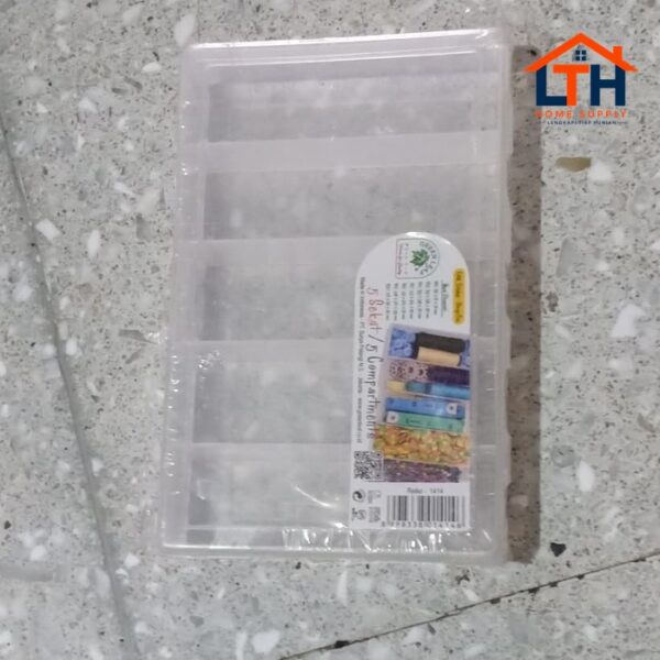 KOTAK PERKAKAS REIKO 1414 SEKAT 5 GREEN LEAF / KOTAK SERBAGUNA / BOX
