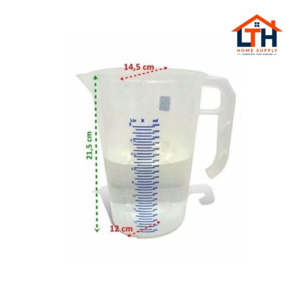 GELAS UKUR / TAKAR / PLASTIK 2000 ml GREEN LEAF / MEASURING CUP