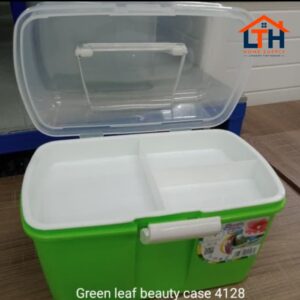 3-411-1.jpg KOTAK KOSMETIK MINDY 4128 GREEN LEAF / BEAUTY CASE / KOTAK JINJING