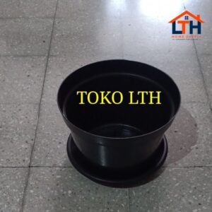POT HITAM 35 CM POLOS PLASTIK / POT BUNGA / POT TANAMAN