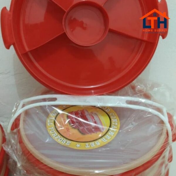 RANTANG CATERING SUSUN 3 BULAT PLASTIK / BOX CATERING SS 3 OMPRENG KOTAK MAKANAN