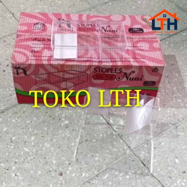 3-439-1.jpg PER 12 PCS TOPLES KUE KERING PERSEGI SEKAT 3 NUAI SN 738 KELER MIKA PLASTIK STOPLES KUKIS COKLAT