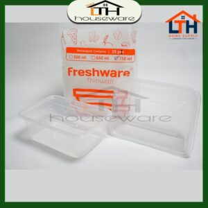 KOTAK MAKANAN PLASTIK FOOD CONTAINER BOX FRESHWARE THINWALL 750ml