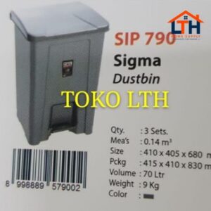 3-491-1.jpg TEMPAT SAMPAH INJAK SEGI 70 LITER -SIGMA -SHINPO SIP 790-KOTAK SAMPAH INJAK PERSEGI