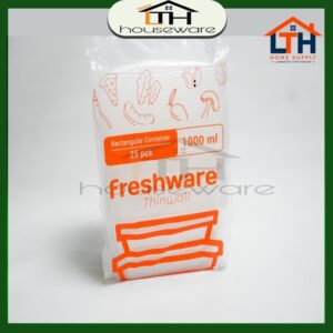 KOTAK MAKANAN PLASTIK FOOD CONTAINER BOX FRESHWARE THINWALL 1000ml