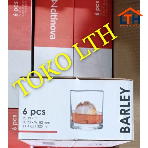 PER 6 PCS GELAS MINUM WINE JUS CAFE BIR WHISKY BARLEY PJ19-11 CITINOVA KACA BELING 325 ML