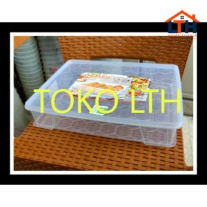 3-518-1.jpg KOTAK TEMPAT DONAT KUE OYATSU SIP 456 S FOOD STORAGE SEALWARE 6.5 LTR SIP456S BOX SERBAGUNA TRANSPARAN SHINPO
