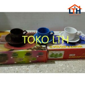 3-527-1.jpg PER 6 SET CANGKIR KOPI TEH TATAKAN PISIN PORSELEN KERAMIK POLOS MUG GELAS CAFE