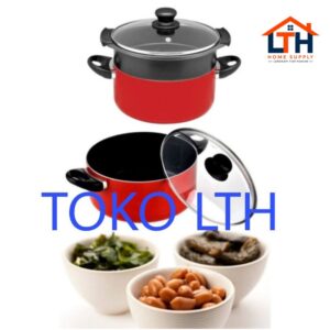 PANCI KUKUSAN MAXIM 24 CM DUTCH OVEN STEAMER VALENTINO DANDANG TEFLON