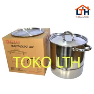 3-533-1.jpg DANDANG STAINLESS 30 QT SUPRA PANCI STOCKPOT STEAMER KUKUSAN LANGSENG