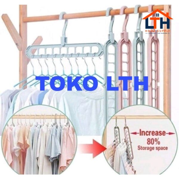 3-588-1.jpg Gantungan Baju Lipat 9in1 - Magic Hanger