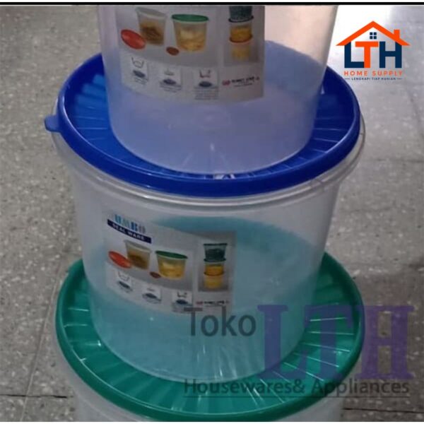 TOPLES PLASTIK 5 LITER KOMET STAR WADAH KERUPUK PEYEK KUE PERMEN SIROP JUMBO SEALWARE 5L