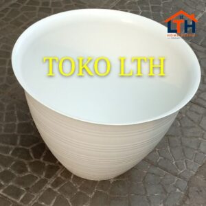 POT TAWON MADU 45 PUTIH / POT BUNGA / POT TANAMAN PUTIH PLASTIK