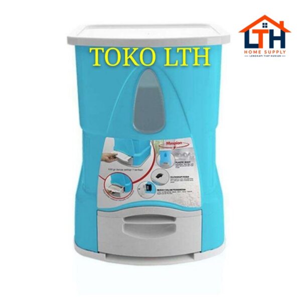 3-619-1.jpg RICE BOX 14 KG PLASTIK MASPION MRD 1400 AP / WADAH TEMPAT BERAS