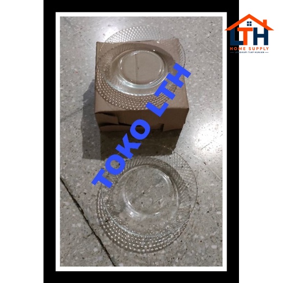 3-670-1.jpg 12 PCS PIRING MAKAN 9 INCH KACA BELING BENING TRANSPARAN 9" DURALEK
