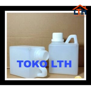 JERIGEN KOTAK 500 ML NATURAL TUTUP SEGEL HDPE JERIGEN BOTOL MADU MINYAK