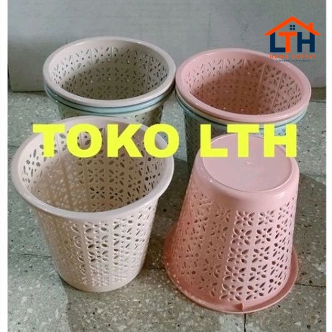 KERANJANG SAMPAH PLASTIK BULAT WARNA / TEMPAT SAMPAH KECIL TEBAL