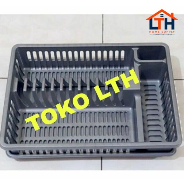 3-680-1.jpg RAK PIRING NAMPAN PLASTIK SILVER ABU PENGERING PIRING GELAS