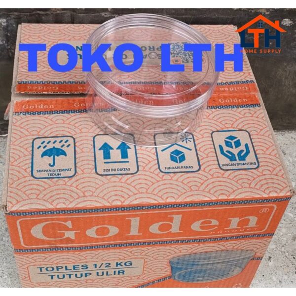 12 PCS TOPLES KUE KERING BULAT TUTUP ULIR DRAT PUTAR GOLDEN 500 GRAM 1/2 KG