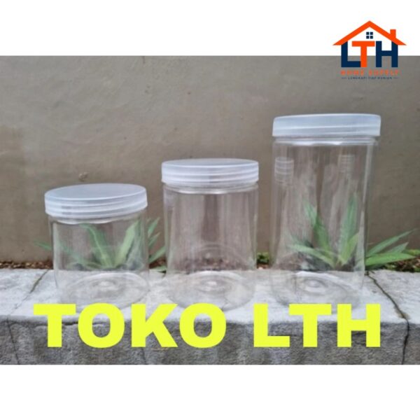 3-709-1.jpg TOPLES TABUNG CYLINDER 600 ML TOPLES JAR PLASTIK SILINDER 600ML