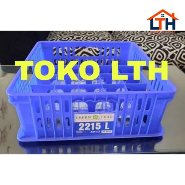 CONTAINER GELAS 25 SEKAT 2215L GREEN LEAF BOX RAK CUCI GELAS PLASTIK 2215 L