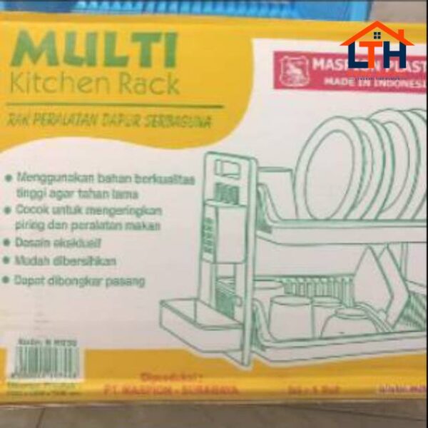 3-74-1.jpg RAK PIRING PLASTIK SUSUN 2-MULTI KITCHEN RACK, MASPION B-R030
