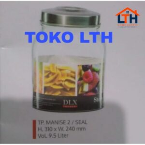 3-742-1.jpg TOPLES KACA KERUPUK MANISE 2 SEAL 9.5 LTR DLX GLASS JAR CANISTER POLOS