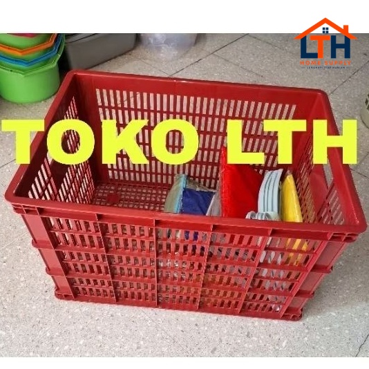 3-751-1.jpg CONTAINER KERANJANG INDUSTRI BOX WADAH SERBAGUNA WARNA KRAT LUBANG