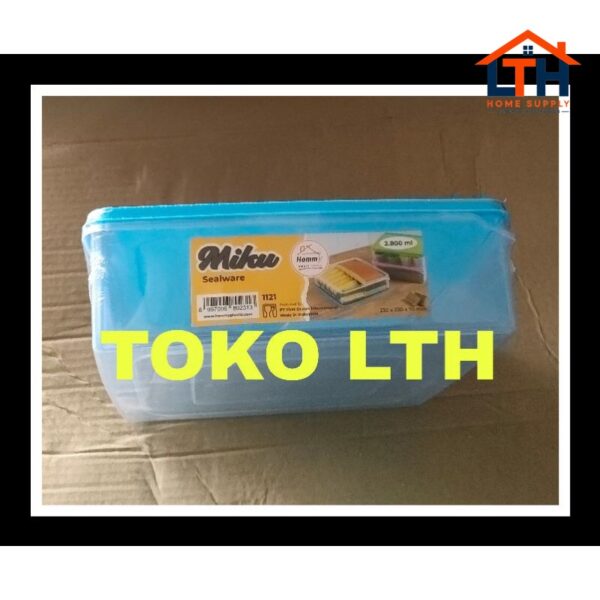 3-770-1.jpg KOTAK SEGI SERBAGUNA 2800 ML MIKU HOMMY PLASTIK BOX WADAH KUE LAPIS TRANSPARAN