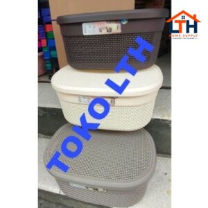 Wadah+Tutup Oval Serbaguna Orimono 3309 - Green Leaf