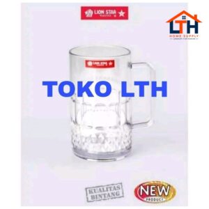 3-788-1.jpg 3 PCS GELAS GAGANG AKRILIK MIKA 450 ML LION STAR FRESCO GL87 CANGKIR GLASS BIR TEH KOPI GL 87 LS